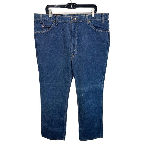 Vintage Orange Tab Levi’s 517 Bootcut Jeans Dark Wash Size 42x34 Actual 40x33 - Picture 1 of 9